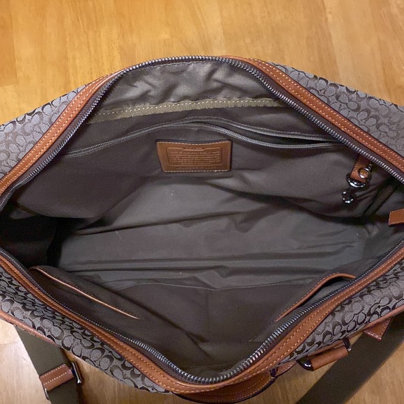 Material Coach briefcase with leather trim - Picture 3 of 6